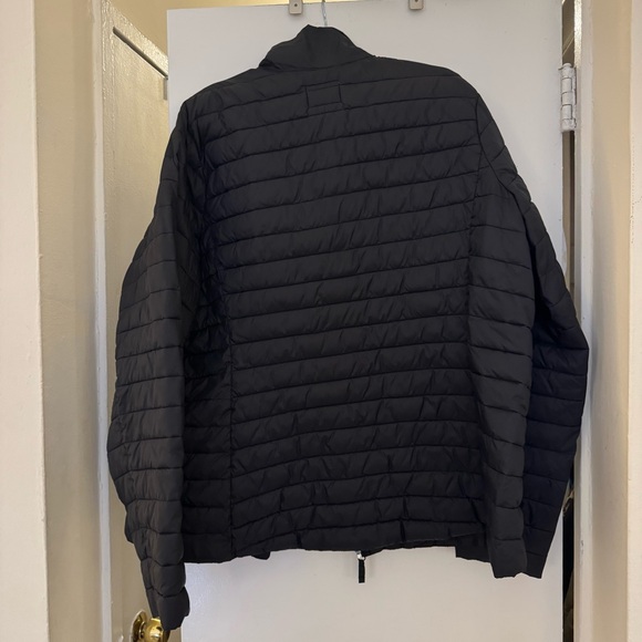 Old Navy Black Puffer Jacket Chevron Quilted Streamlined - Picture 4 of 4